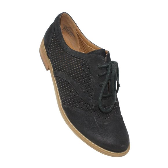 Melrose and Market Shoes - Melrose And Market Womens Size 7M Black Classic Perforated Oxfords Shoes